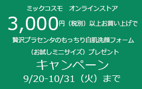 3000円以上で洗顔ミニプレゼント