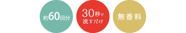 薬60回分・30秒で流すだけ・無香料